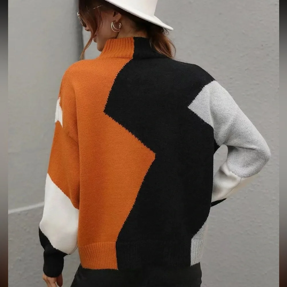 🍁🆕Colorblock Sweater - Picture 1 of 8